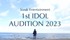 「その一雫が、大海へと広がる。」Sizuk Entertainment 1st Idol Audition 2023
