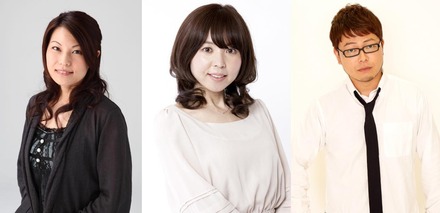 活躍中の所属声優：木村亜希子（左）、大原めぐみ（中）、興津和幸（右）